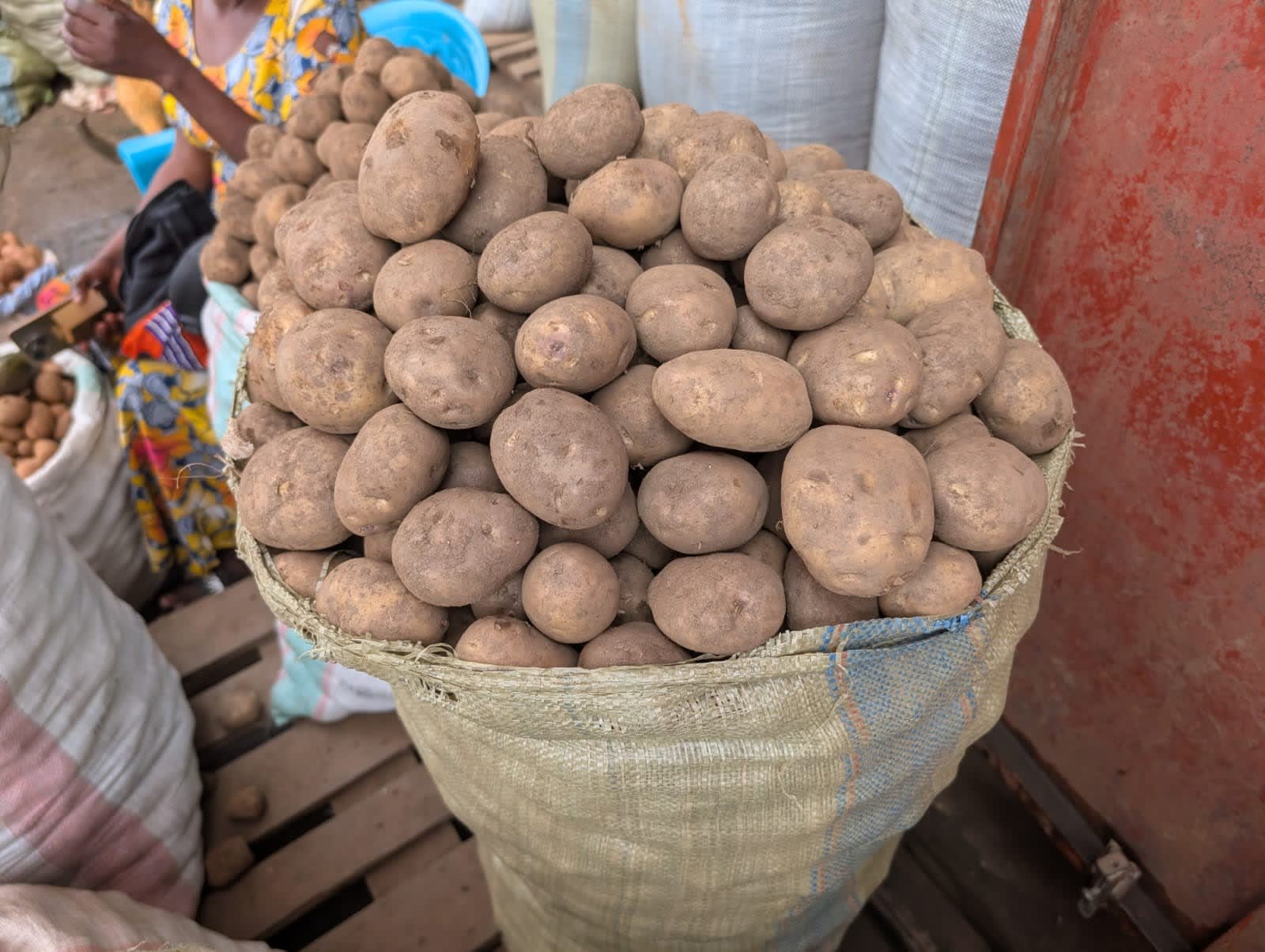 Potatoes at the market