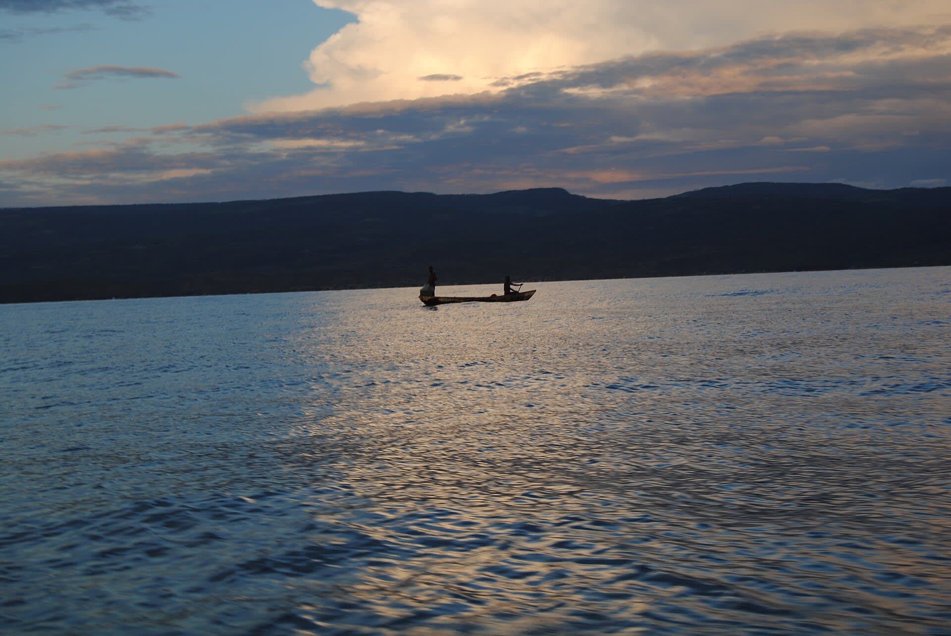 Fishermen at dusk
